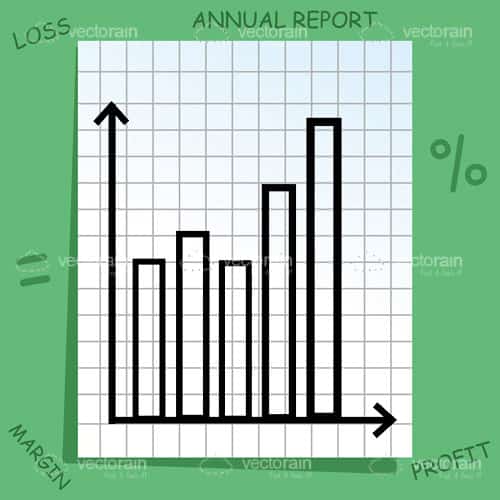 Graph with mathematics icons Graph with mathematics icons